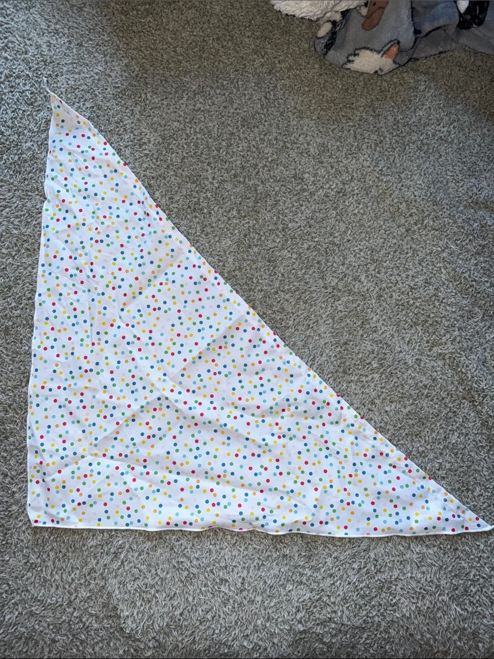 Top Paw White Bandana Bib with Multicolor Polka Dots